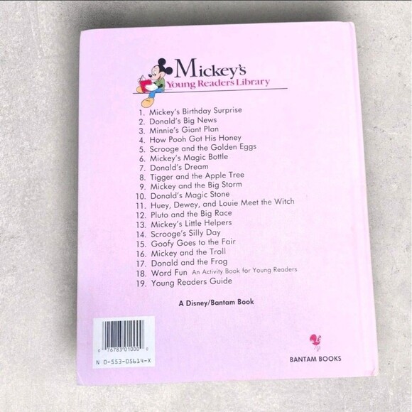 Vintage Disney Reader Lot of 3 Books Mickey, Pooh & Goofy 1980s-90s Bantam HC - Picture 9 of 10